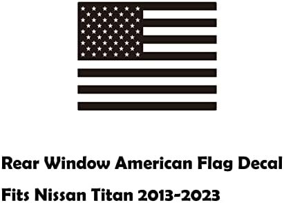 Заден Среден Прозорец Налепница За Американско Знаме за Нисан Титан 2013-2022 2023 Заден Центар Лизгачки Прозорец Стакло Сад Знаме