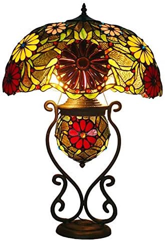 Рустикален Тифани во стил на табела 18 Европска градинарска спална соба во кревет, сончоглед Тифани, ламба за дневна соба за дневна соба