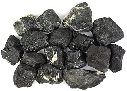 Bluequeen 500gm природен црн турмалин рефус груби сурови камења за добри вибрации, лековити кристали