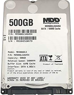 MaxDigitalData 500GB 5400RPM 64MB CACHE SATA 6GB/S 7MM 2.5in Бележник/мобилен хард диск - 2 -годишна гаранција