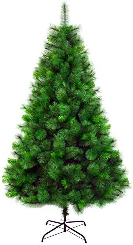 Dlpy Еко-Пријателски Божиќен Бор, Пвц Украсени Дрвја Во Штанд Оптички Влакна Се Чувствуваат-Вистински Совршени За Внатрешни И Надворешни-Зелени