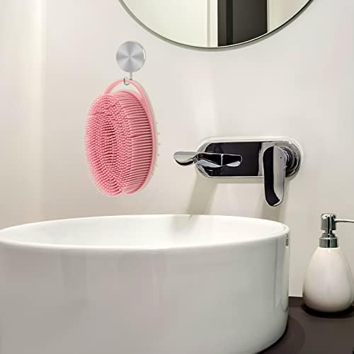 Wllhyf Силиконско тело чистач, 2 во 1 бања и шампон, ексфолирачки четки за тело, премија мек силиконски лоуф, ексфолијарен додаток за мажи за чистење на жени кои чистат е