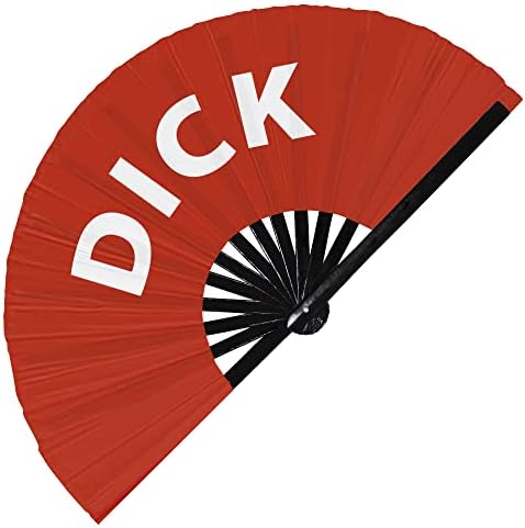 Dick Hand Fan Foldable Bamboo Circuit Rave Hand Fan Fan Scuants Gag Words изрази изјава за подароци Фестивалски додатоци