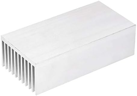 Uxcell Electronics Cooler Heatsink за LED и напојување сребро 100 x 50 x 30 mm