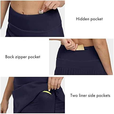 Тениски здолништа на Набедо за жени со високи половини голф со 4 џебови Атлетски здолништа за скитници за трчање