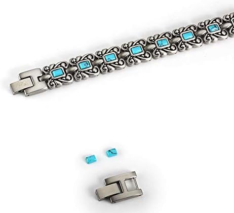 Волт накит Антички стил Сини тиркизни магнетни нараквици за жени прилагодлива големина