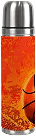 Вантасо шише со вода гроздобер спортска кошарка вакуумска колба двоен wallид изолиран чаша кригла 500 мл 17 мл за спортско пешачење