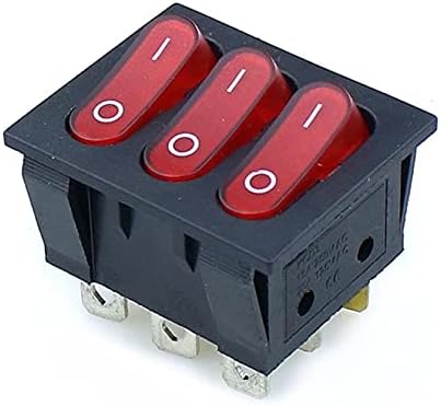 Ienyu Big Rocker преклопува црвен тринасочен прекинувач 9 Pin 2 Позиција мулти-нож со еден нож со еден фрлање 15A 250V 20A 125VAC