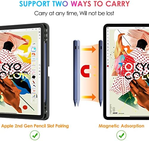 DTTO iPad Pro 12.9 6 /5 /4 /4 -та / 3 -та генерација кутија 2022/2021/2020/2018, премиум кожен фолио за штанд кафеава со синон