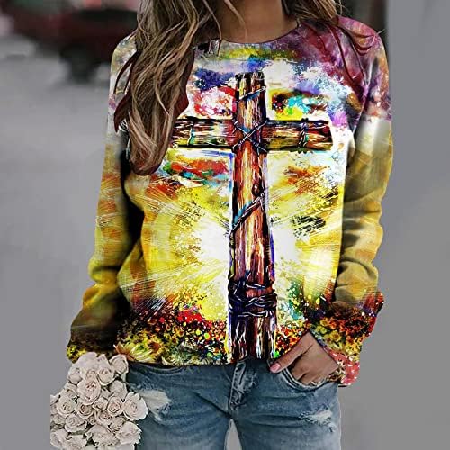 Yellowолта тинејџерска девојка облека манжетни со долги ракави палта, џемпер со чамец вратот Христијанско сликарство, опуштено