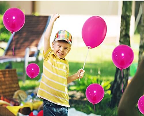 Hotешки розови балони 12 инчи, топли розови латекс балони за деца балони за забава, снабдуваат свадбени украси за невестински туш.
