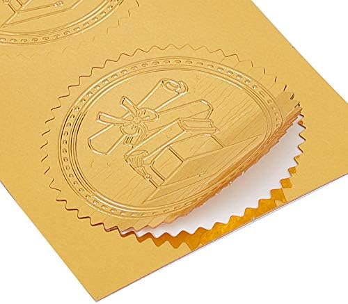 Сертификат За Златна Фолија Краспир Извонредност Самолепливи Врежани Заптивки Златни Налепници 100 парчиња Етикети За Украсување
