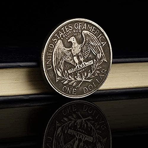 1865 Американска Слобода Орел Странска Монета Античка Сребрена Долар Сребрена Рунда Може Да Се Звучи Долго Јанг Античка Колекција