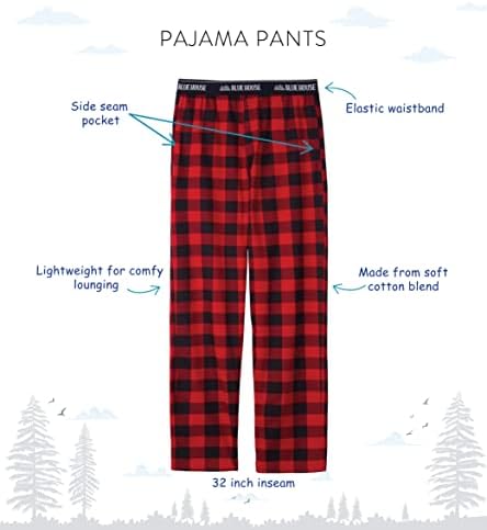 Мала Сина Куќа од хетли менс пижами Панталони