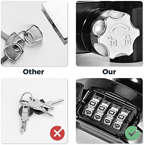 Honesaloc Trailer Hitch Locks U Universal прилагодливо складирање Безбедност за складирање Тешка патент за патент за патент за патенти за спојување