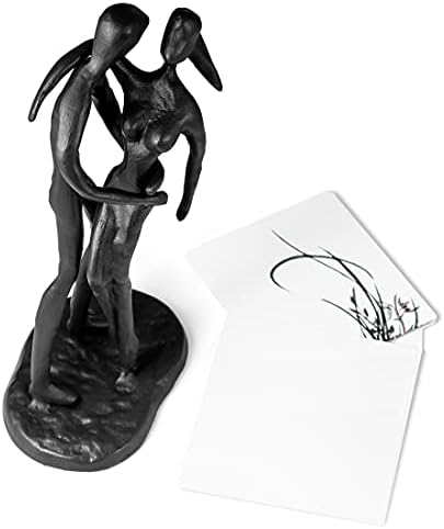 Рачно изработена железна скулптура на две срца - Романтичен подарок за свадби и годишнини Метална уметност со симболичен дизајн - вклучува