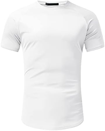 XXBR маички за кратки ракави за мажи, летни бои за крпеница, шарени раменици на рамото, тенок фит тренинг мускулен маица