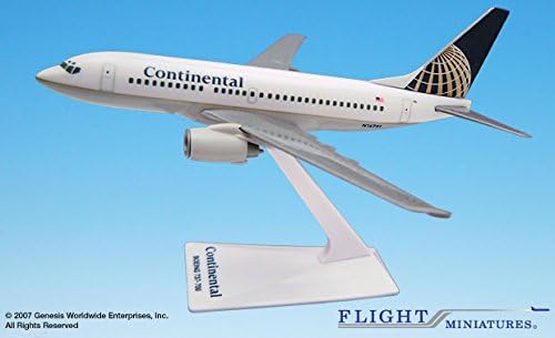 Минијатурите на летот 737-700 Континентал ерлајнс 1/200 Скала за прикажување на моделот со штанд