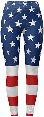 Американско знаме патриотско нозе женско високо половината американско знаме јога панталони Беспрекорни лесни атлетски еластични