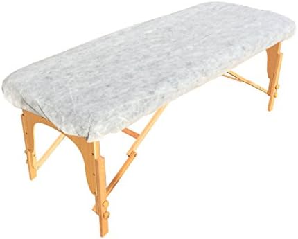 Златен брег Неограничен пакет од 25 плочи за маса за масажа - тешки бели еластични постелнини, совршени за канцеларии на лекарите, бањи и преносни