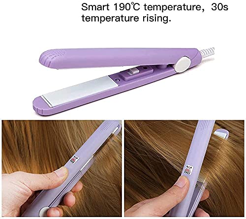 Мини зацрвнувач за коса 2 во 1 мини зацрвнувач на косата, загревање на загревање на косата за греење веднаш се загрева плочата убавина со