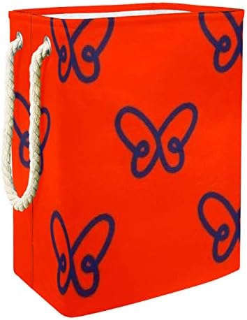 Нехомер Црвена Скица Пеперутка 300д Оксфорд Пвц Водоотпорна Облека Ја Попречува Големата Корпа За Перење За Ќебиња Играчки За Облека Во Спалната