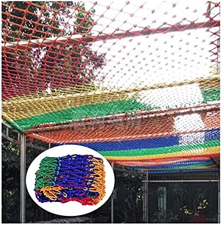 Happlignly дете искачување на јажето нето најлонско ткаење, декорација нето во боја карго мрежа, детско игралиште на отворено замав wallид декорација, скалило балкон град