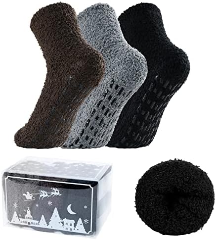 Centuryенски starвездички женски нејасни чорапи со костец болници кои не се лизгаат чорапи пријатни Божиќни подароци, топло меки чорапи