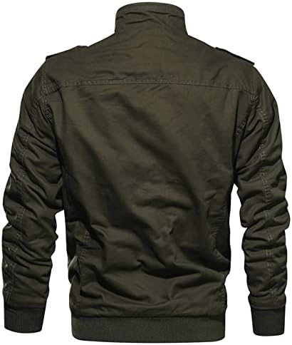 ADSSDQ Менс -бомбардерска јакна, одење со долг ракав зимски долг ветерник мажи модерна цврста боја дебела V вратот палта19