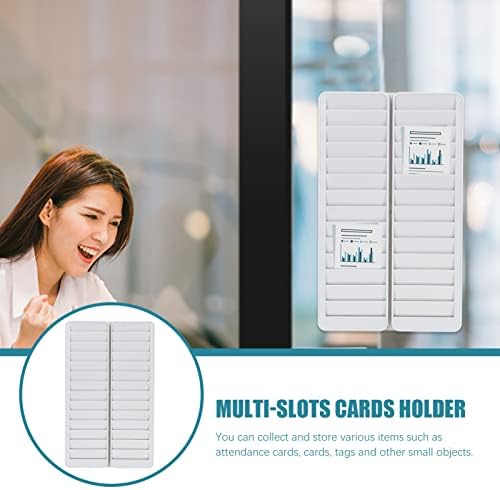 Kisangel Multi-Slots Time Card Rack Hanging картички држач за посетеност на џеб организатор за слот за лесни картички