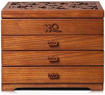 Кутии за Накит кутија за Накит дрвена кутија за накит рачна кутија за складирање накит ретро ветер повеќеслојна колекција за
