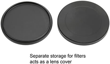 Gowenic камера метални леќи за филтрирање на стаклен стак, 40,5мм метална леќа аспиратор предниот капак на задните леќи, компактен компактен