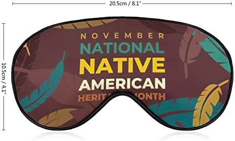 Домородно американско наследство месеци за спиење маски за затемнување на окото со прилагодлива еластична лента ноќно слепило