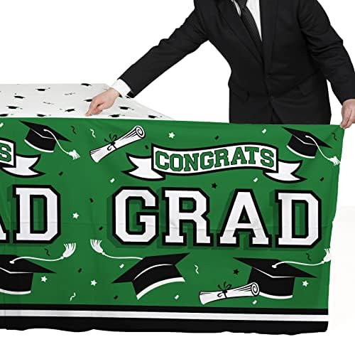 Снабдување за забава за дипломирање, ГОНГРАТС ГРАДЕКСКИ ТАЛЕКВОР ЗА 2023 Декорации за дипломирање на забави, 3 парчиња класа зелени маса,