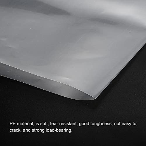 Patikil Clear Flat Open Open Poly Caghs Не-лепливи ПЕ пластични торбички за малопродажба 5,5 мил 7х13,5 во хардвер, колекционерски