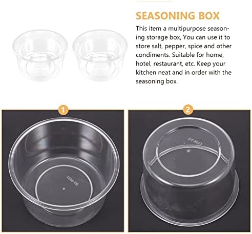 Кујнски прибор за кујни поставени кујнски прибор поставени зачинети кутии Транспарентен пластичен сад за складирање на кондиции за сол