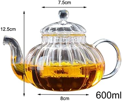 SDFGH 600ml шарена форма цветна чаша чајник со инфузер чај лисја од растителни топлински топлински садови садови цвет