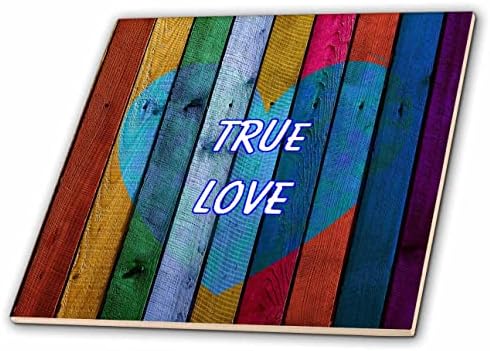 3дроза Слика На Повеќебојни Дрвени Плочи Срцеви Зборови Вистинска Љубов-Плочки