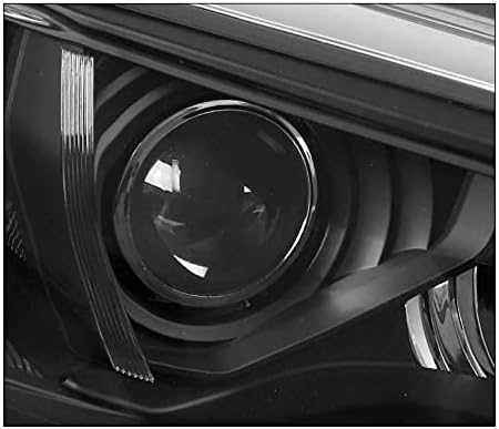 ZMAUTOPARTS Проектор Фарови Фарови Црна w/6 Бела LED DRL Компатибилен со 2014-2020 Toyota 4Runner