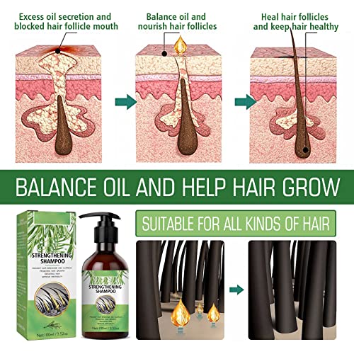 Органиски розмари шампон за раст на косата, го храни шампонот на скалпот со чисто природно есенцијално масло од рузмарин, чисти и помага во зајакнување на слабата и