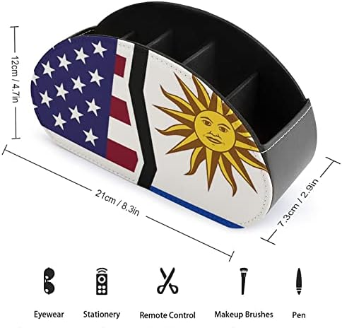 Држач за далечински управувач на американски и уругвај знаме со 5 оддели