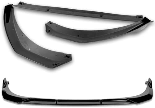 HK5 3 парчиња предниот браник на браникот спојлер на усните сплитер страничен комплет за телото на телото, компатибилна со 2019-2021 Kia Forte