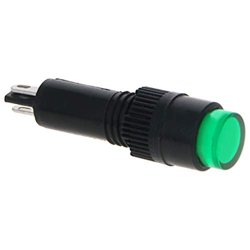 Индикатор за сигнал Othmro Dash Light DC 24V, неонски LED светилки NXD-21 зелена, 35мм 1.38inch Пластична обвивка за пластична обвивка за монтирање