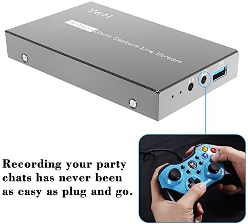 Y & h USB3.0 Capture Card 1080p 60 Capture 4K HDR Zero-Lag Passthrough, HDMI Capture Live Treaming за Nintendo Switch, PS5, PS4, Xbox