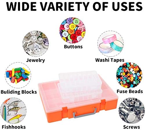 3 Пакувајте Пластичен Контејнер За Организатор, Пластична Кутија за Складирање Со Прилагодливи Разделувачи За Накит Козметика За Играчки