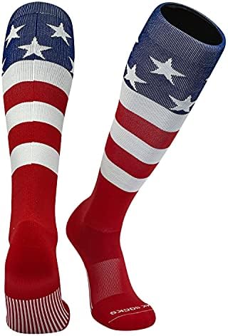 МК Чорапи САД Знаме Морнарица Бели Црвени Ѕвезди &засилувач; Ленти Коленото Високи Долги Спортски Чорапи