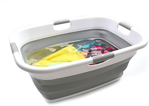 SAMMART 49L CLOPSIBLE 4 Ракувани со корпа за перење алишта за складирање на панталони за миење садови за миење садови за миење садови
