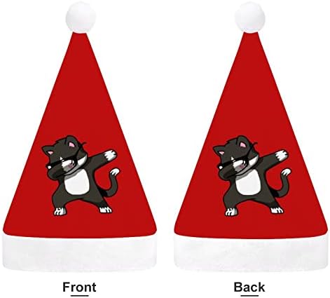 Намачкајте Смешна Мачка Божиќна Капа Дедо Мраз Капи Украси За Новогодишна Елка Празничен Декор Подароци За Возрасни Жени Семејни Мажи
