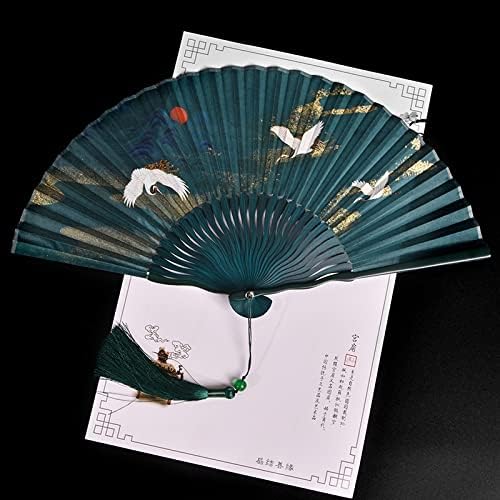ЗАНАЕТЧИСКИ Вентилатор На ЕГАЗ вентилатор за Преклопување женски кинески стил ретро стил антички костим ханфу танц лето пренослив Јапонски стил и вентилатор мал ?