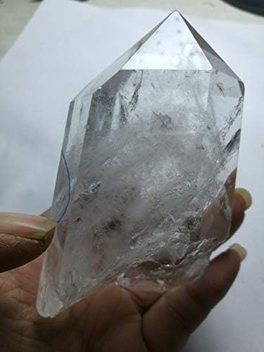 Реална Тибет Хималајска висока надморска височина Enhydro Crystal Quartz 3,66 инчи со 1 лесно видлив меур што се движи
